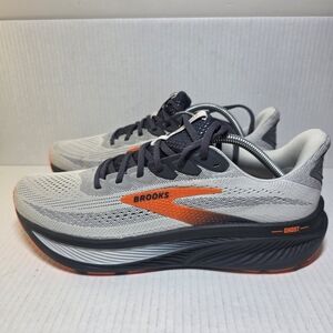Brooks Ghost 17 Mens Shoes Oyster/Orange/Mushroom Size 11.5 D  1104421D048